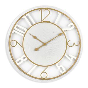 Sorbus 24" large wall clock wooden white